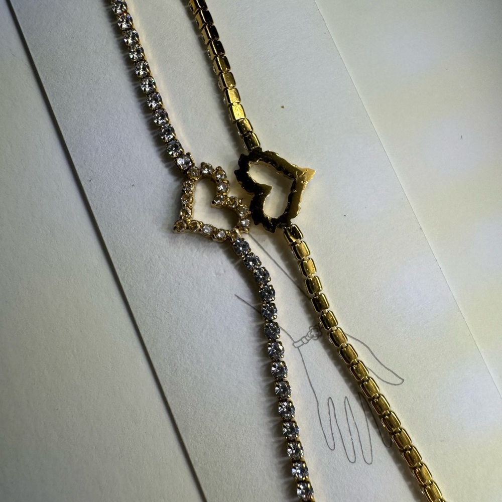Elegant Gold and Silver Heart Bracelet